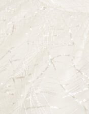 Charlotte Sequin Dress, Ivory (IVORY), large