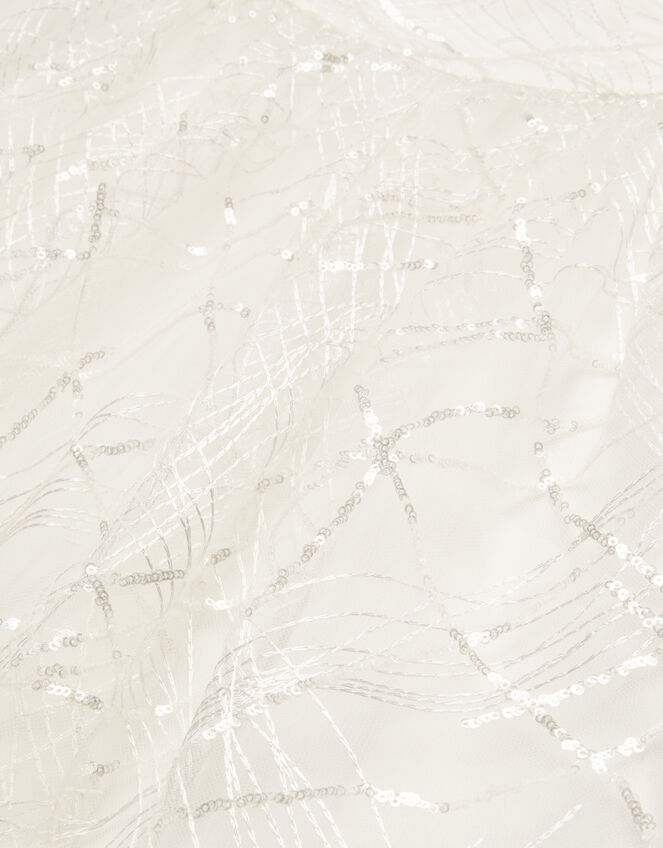 Charlotte Sequin Dress, Ivory (IVORY), large