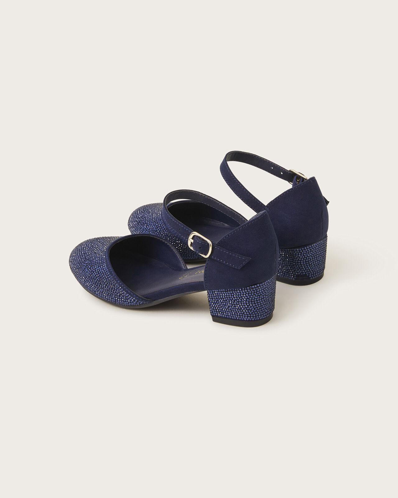 Navy diamante shoes shop