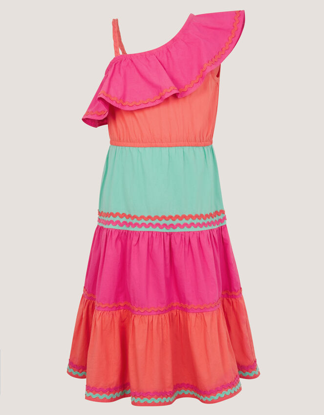 One-Shoulder Colourblock Dress, Multi (MULTI), large