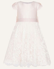 Lace and Duchess Twill Bridesmaid Dress, Pink (PINK), large