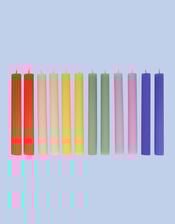 12-Pack Meri Meri Rainbow Ribbed Candles, , large