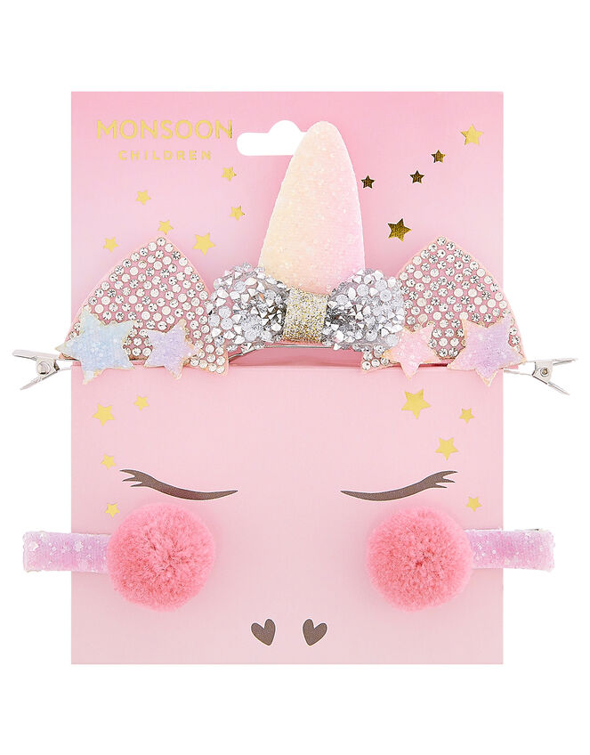 Unicorn Dazzle Hair Clip Set, , large