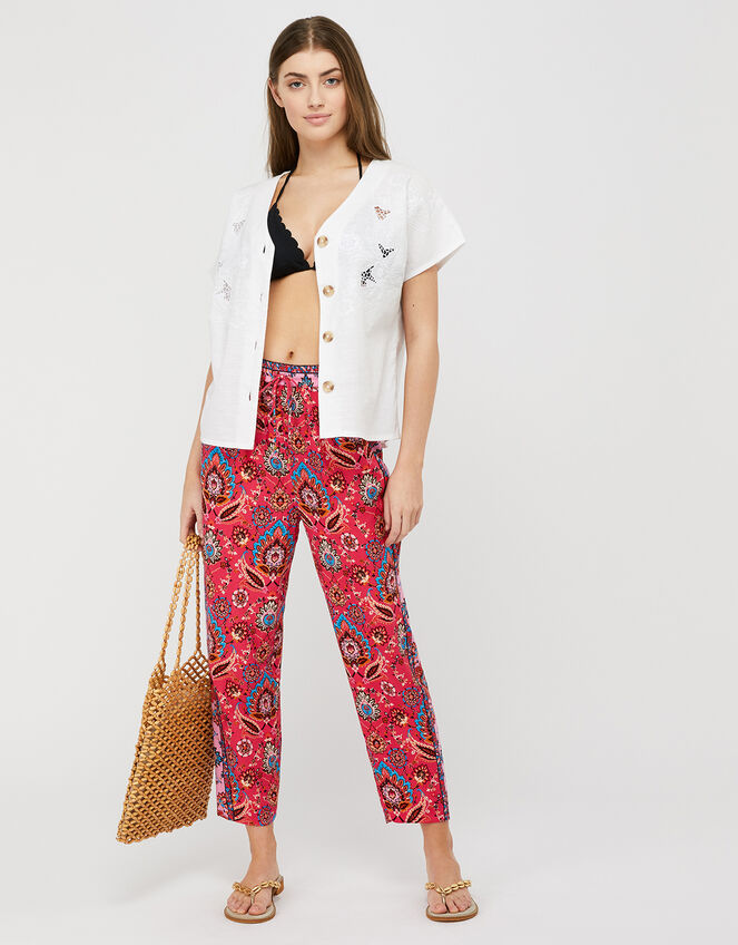 Tamalia Printed Trousers in LENZING™ ECOVERO™, Pink (PINK), large