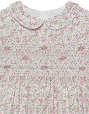 Trotters Rose Print Smock Dress, Pink (PINK), large
