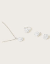 Pearly Flower Bridesmaid Jewellery Set, , large