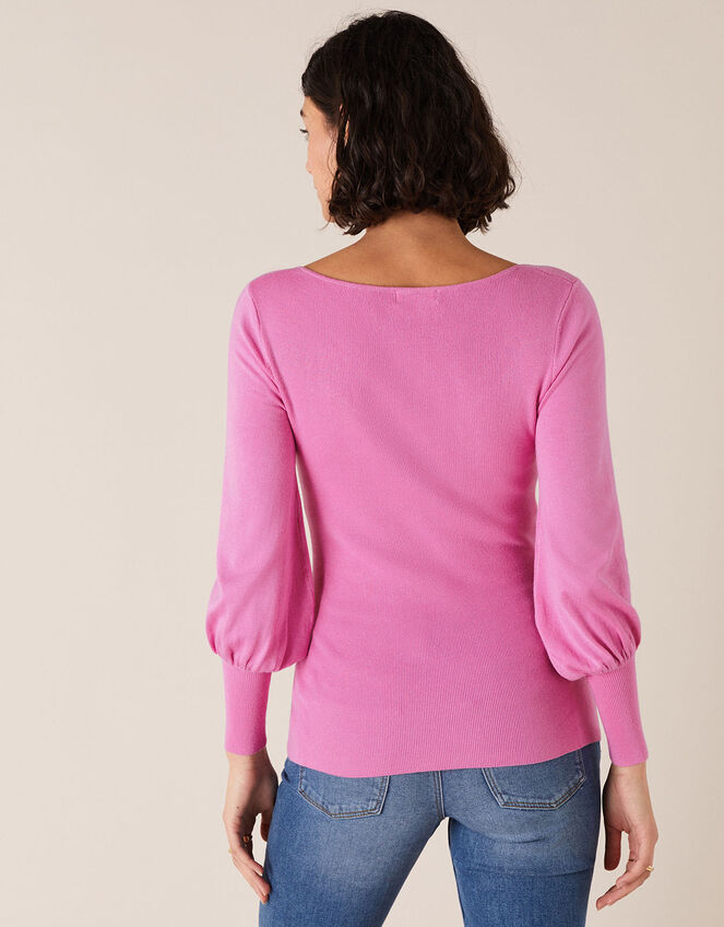 Sweetheart Neck Jumper, Pink (PINK), large