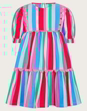 Stripe Scallop Jersey Dress, Multi (MULTI), large