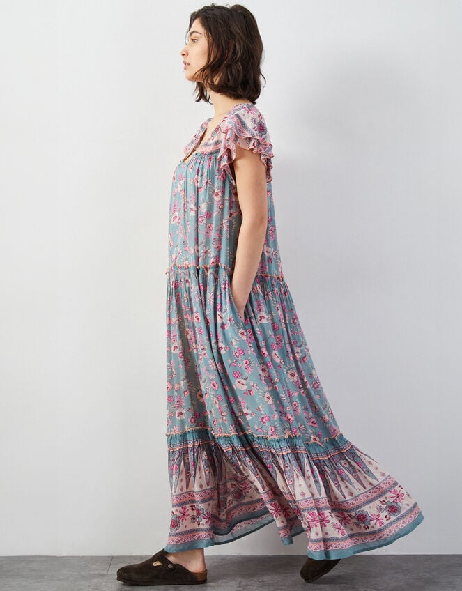 East Clementine Floral Maxi Dress, Green (MINT), large