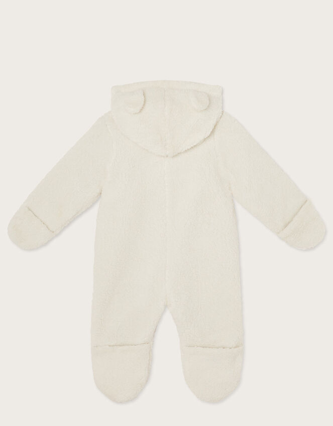 Newborn Teddy Pramsuit, Ivory (IVORY), large