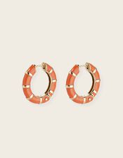 Gas Bijoux Enamel Gold-Plated Hoop Earrings, , large
