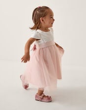 Baby Satin Bridesmaid Dress, Pink (PINK), large
