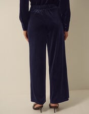 Verna Velvet Wide Leg Trousers, Blue (MIDNIGHT), large