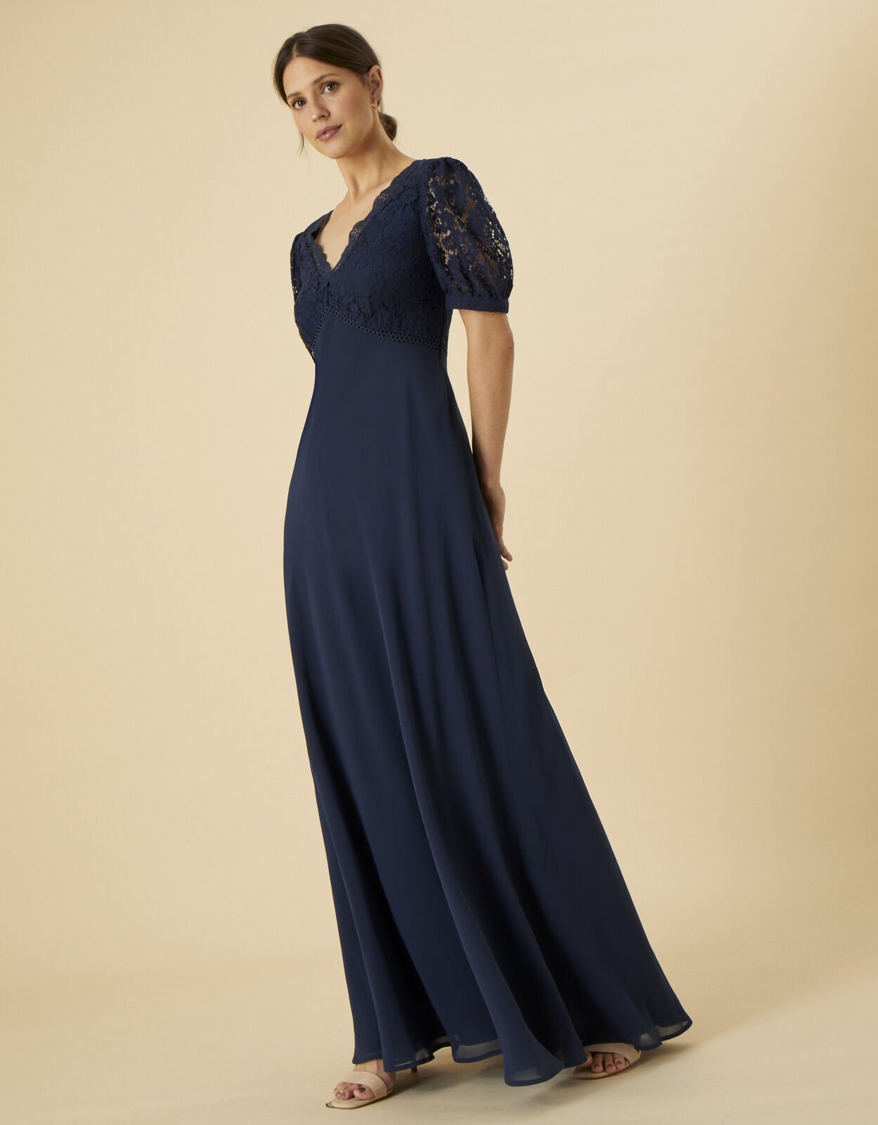 Monsoon navy long dress deals