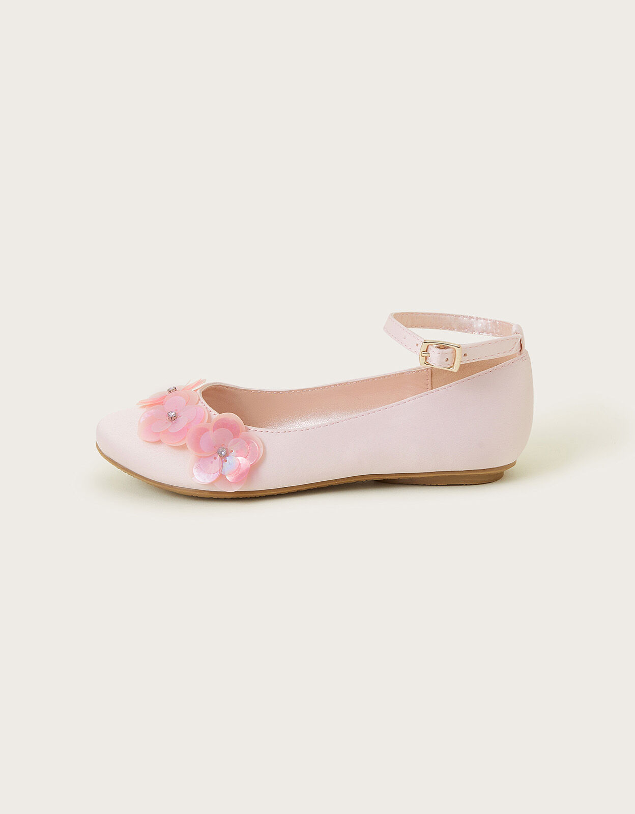 Pink clearance floral flats