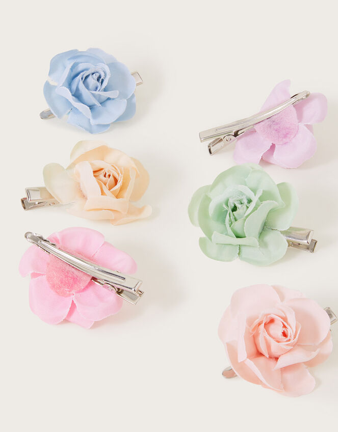 Rainbow Bow-Quet Hair Clips 6 Pack, , large