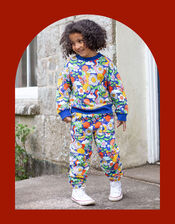 Frugi Retro Print Jumper , Multi (MULTI), large