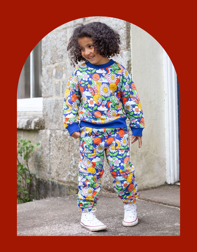 Frugi Retro Print Jumper , Multi (MULTI), large