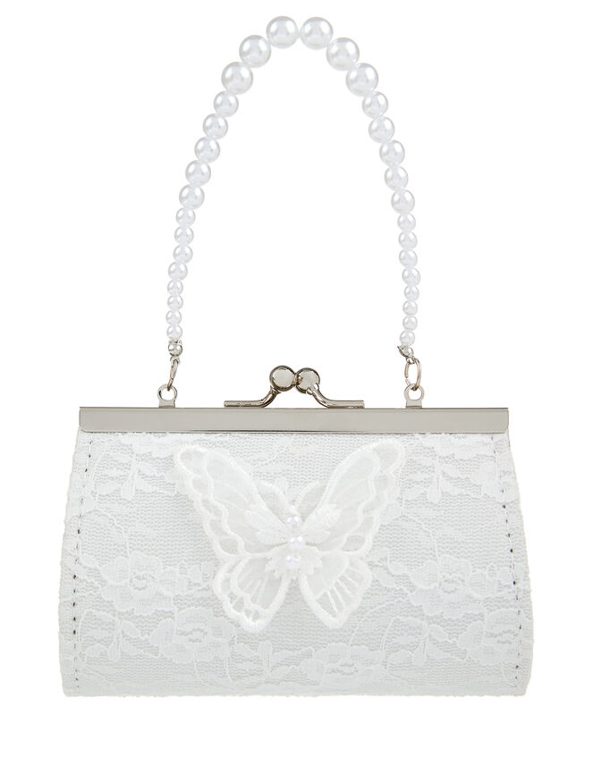 Lace And Pearl Butterfly Mini Bag, , large