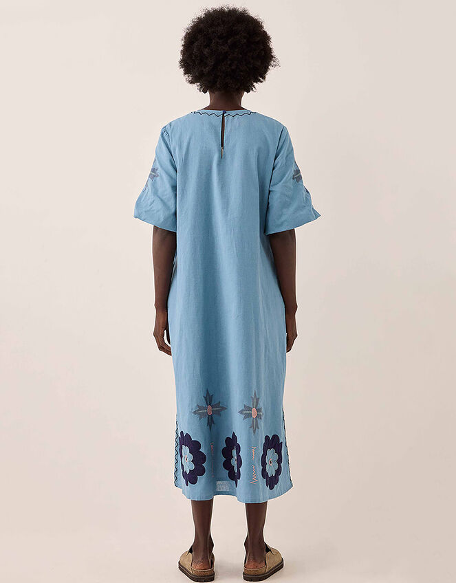 East Anyar Applique Placement Embroidery Dress, Teal (TEAL), large