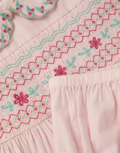 Baby Smocked Dress & Knickers Set, Pink (PINK), large