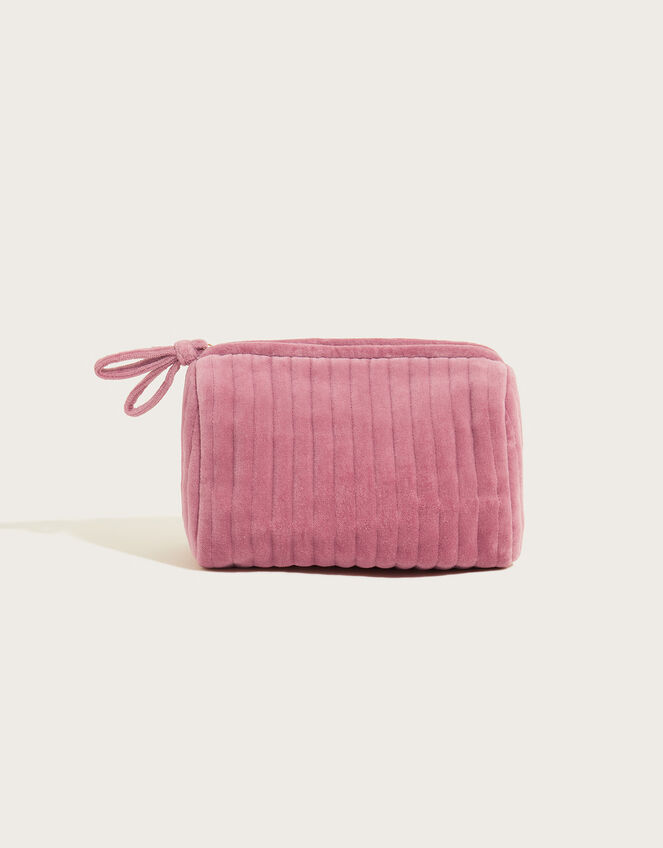 Quilted Velvet Make Up Bag, , large