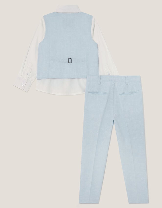 4-Piece Suit Set with Bow Tie, Blue (BLUE), large