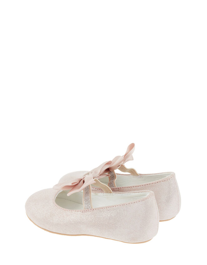 Baby Lottie Shimmer Satin Bow Walker Shoes, Pink (PINK), large