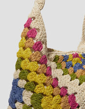Mae Crochet Shopper Bag, Multi (MULTI), large