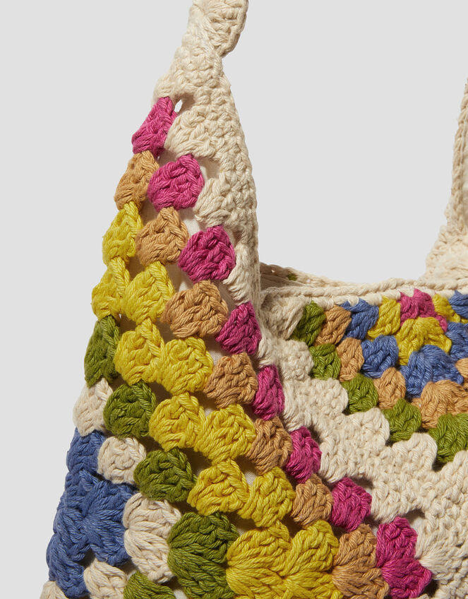 Mae Crochet Shopper Bag, Multi (MULTI), large