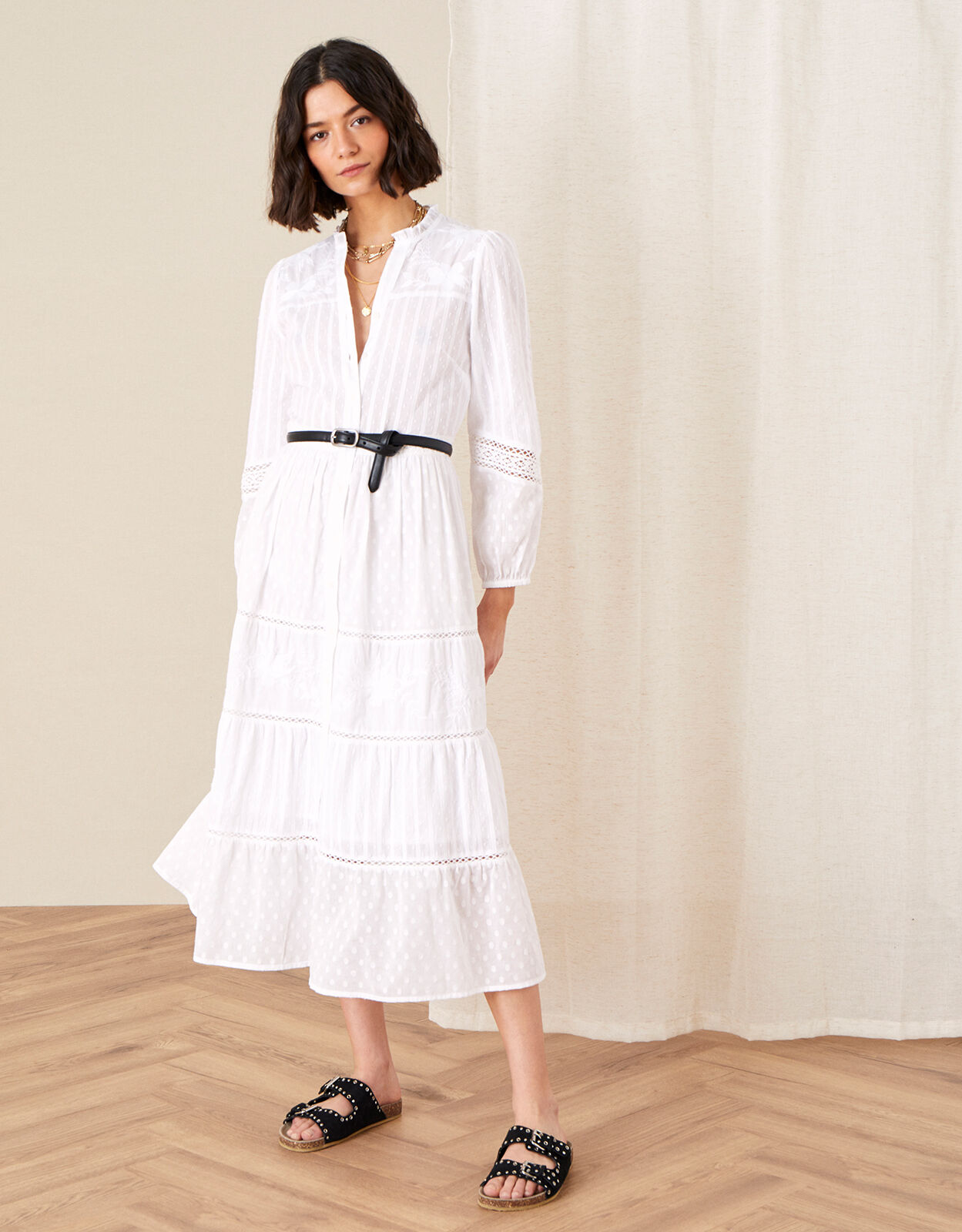 Monsoon white maxi dress discount