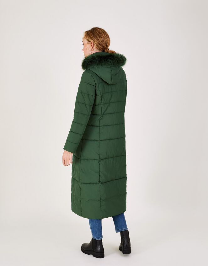 Morgan Hooded Padded Maxi Coat, Green (GREEN), large