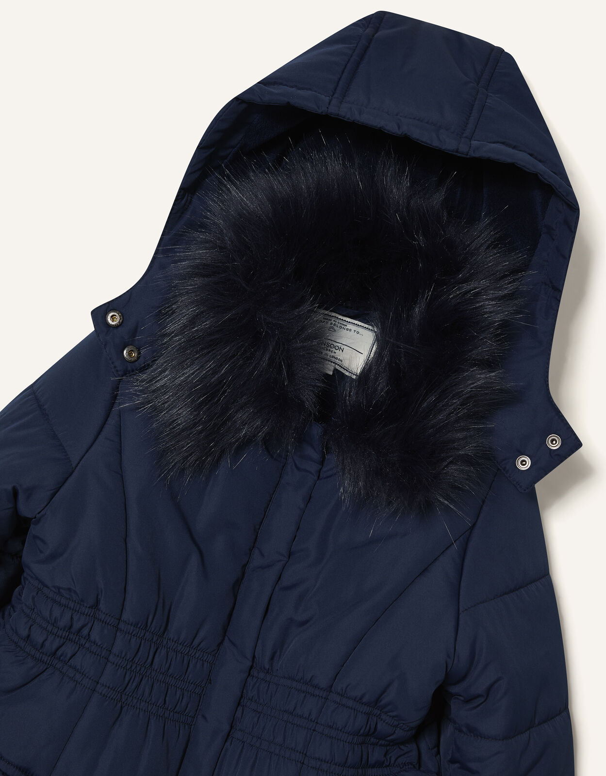 Monsoon navy sales girls coat