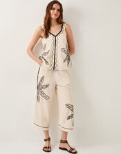 Hope Leaf Embroidered Cami Top, Natural (NATURAL), large