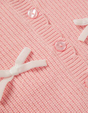 Bow Knit Cardigan, Pink (PINK), large