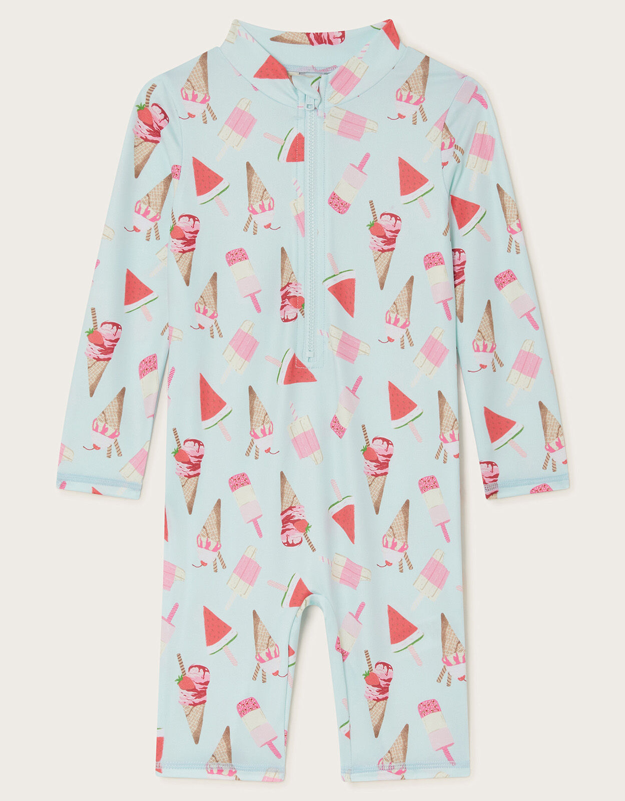 Baby Ice Cream Surf Suit Blue Baby Girl Beach Swimwear