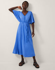 Paula Braided Jersey Midi Dress, Blue (BLUE), large