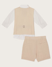 Cooper Three-Piece Suit with Shorts, Natural (STONE), large