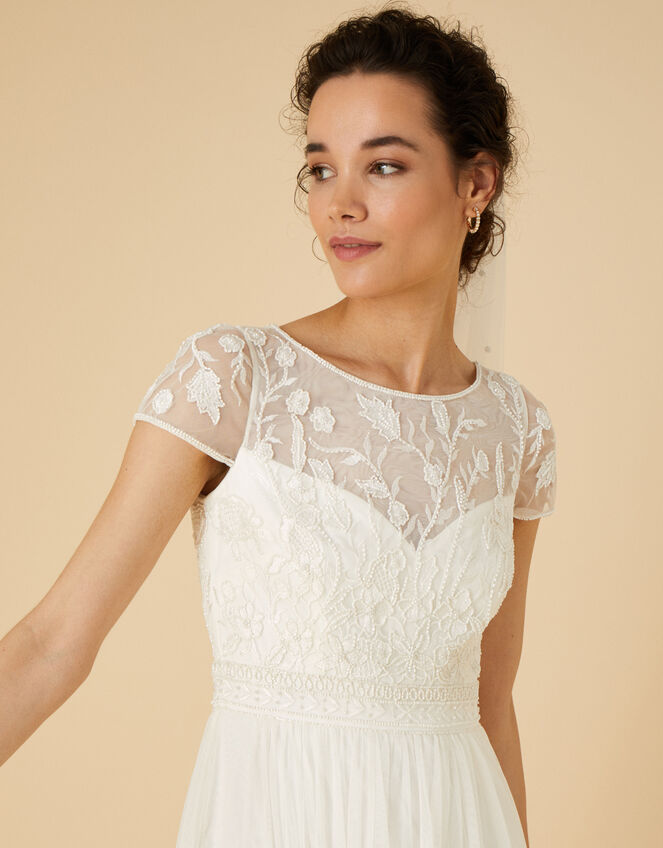 Anne Embellished Bridal Maxi Dress , Ivory (IVORY), large