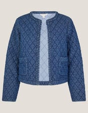 Martha Denim Plait Jacket , Blue (DENIM BLUE), large