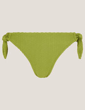 Alina Rib Tie-Side Bikini Bottom, Green (GREEN), large