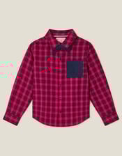 Tartan Shirt with Bow Tie, Red (RED), large