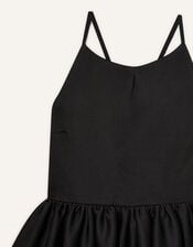 Bow Back Scuba Prom Dress, Black (BLACK), large