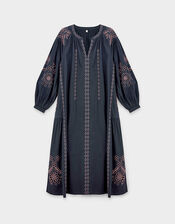 East Reni Broderie Dress, Blue (NAVY), large