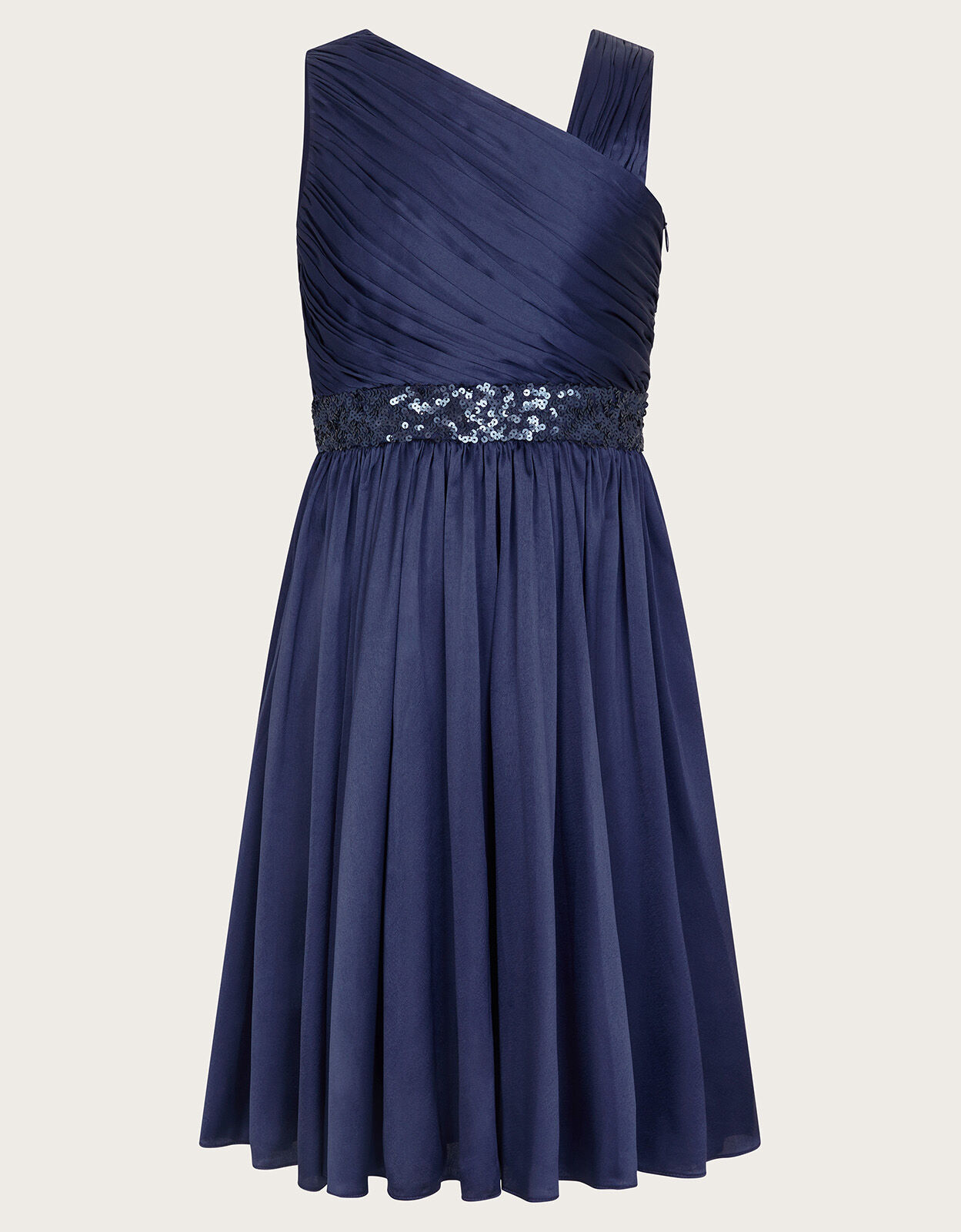 Satin Abigail One Shoulder Dress Blue Prom Dresses Shoes Monsoon Global