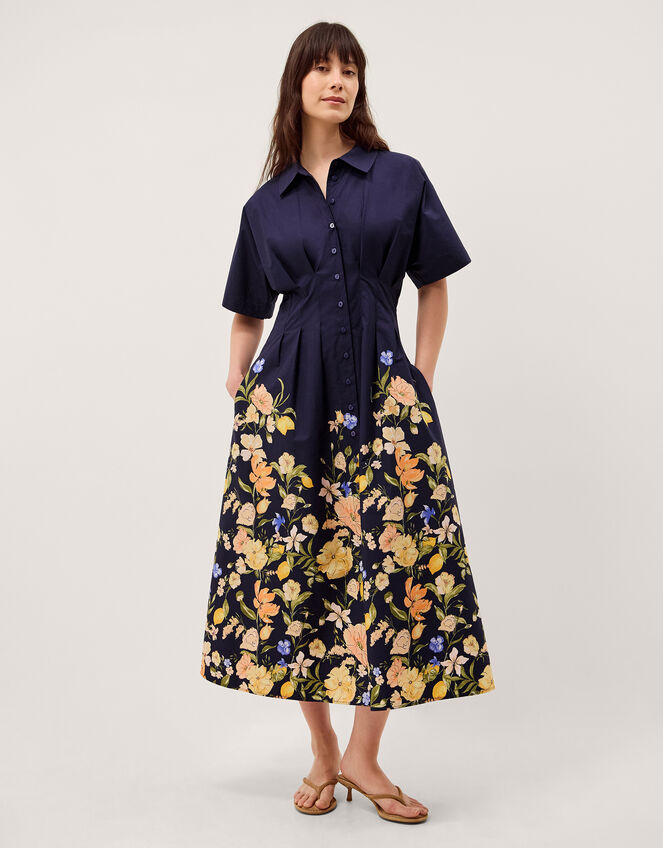 Suri Floral Print Midi Dress, Blue (NAVY), large