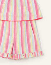Rainbow Stripe Playsuit, Yellow (YELLOW), large