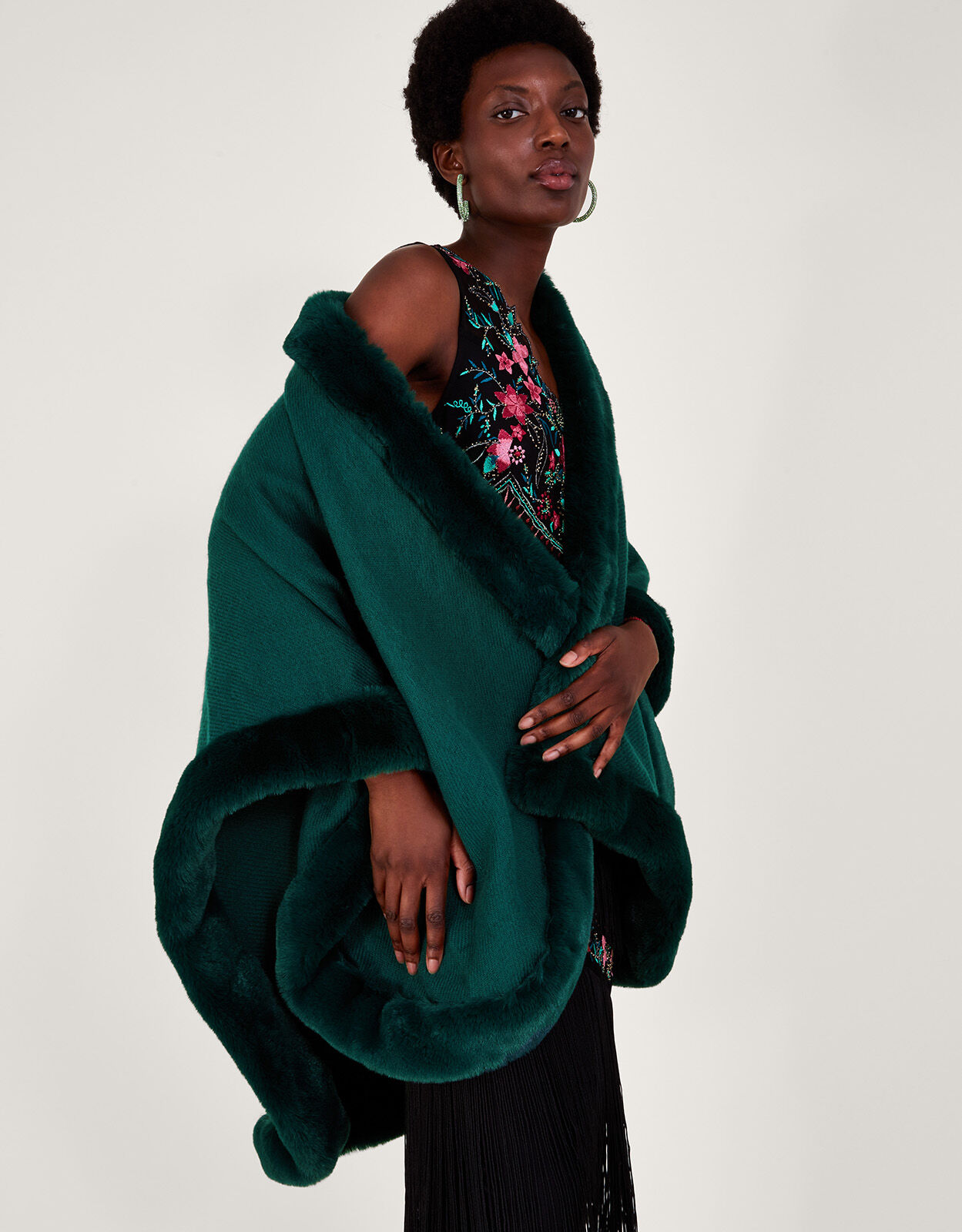 faux fur wraps and shawls