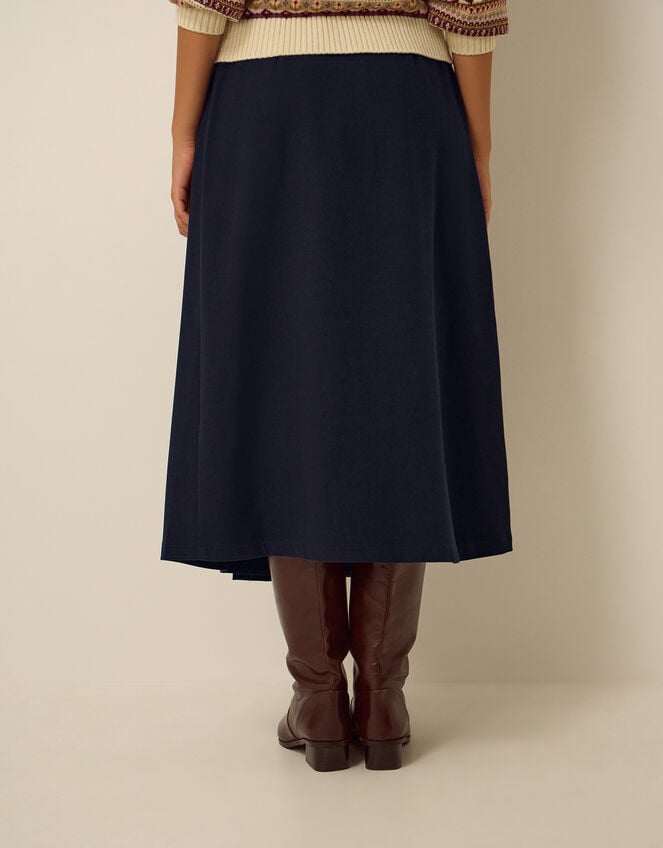 Nancy Pleated Midi Skirt, Blue (NAVY), large
