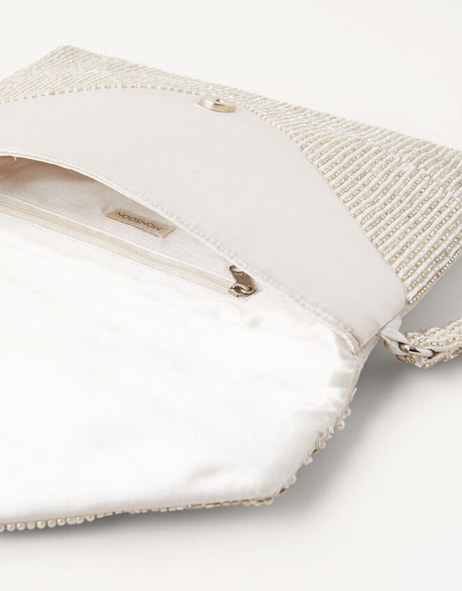 Embellished Envelope Bridal Clutch Bag, , large